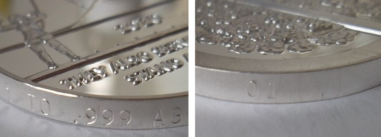 Flatten the Curve .999 silver edge marking